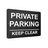 B062 PRIVATE PARKING KEEP CLEAR Printed Aluminium Metal Plaque Sign Door