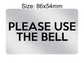 P201 Please Use The Bell Door Gate House Office Plastic PVC Plaque Sign Card