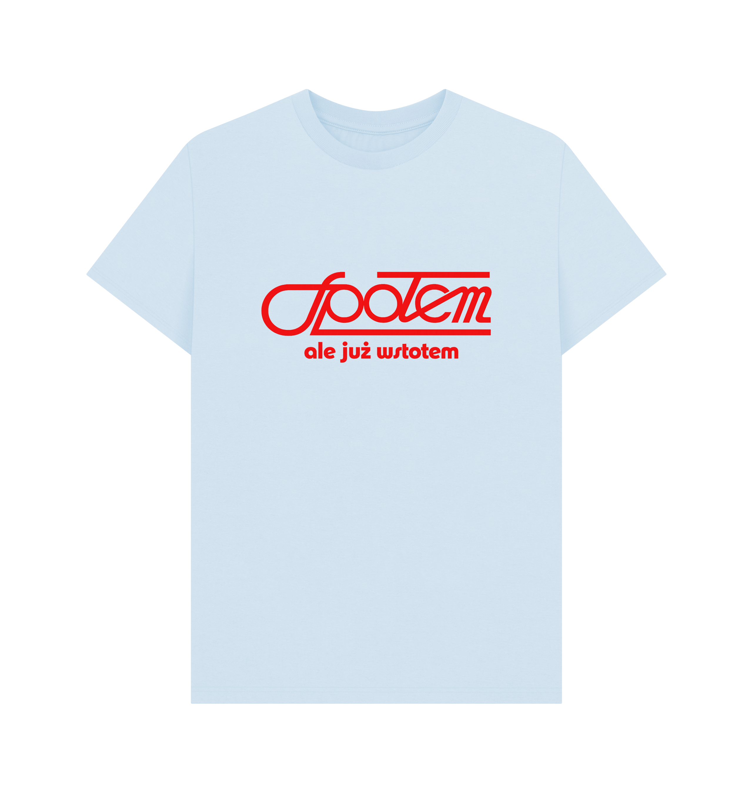 Sky Blue Printed T-shirt Front