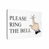 B143 PLEASE RING THE BELL Metal Aluminium Plaque Sign Door Gate House Office