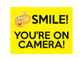 2173 Smile! You're On Camera! Door Gate House Office Metal Aluminium Plaque Sign