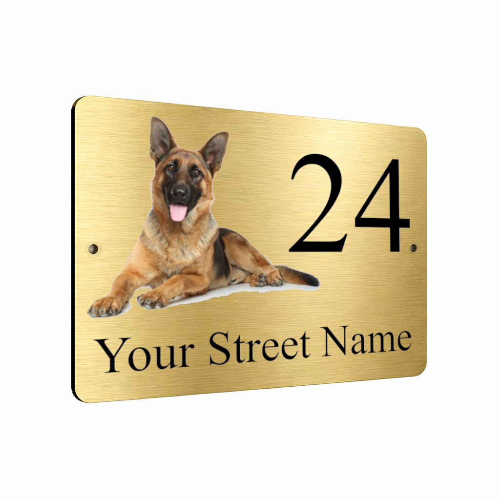 B067 Custom Personalised Address Printed Aluminium Metal Plaque Sign Door House