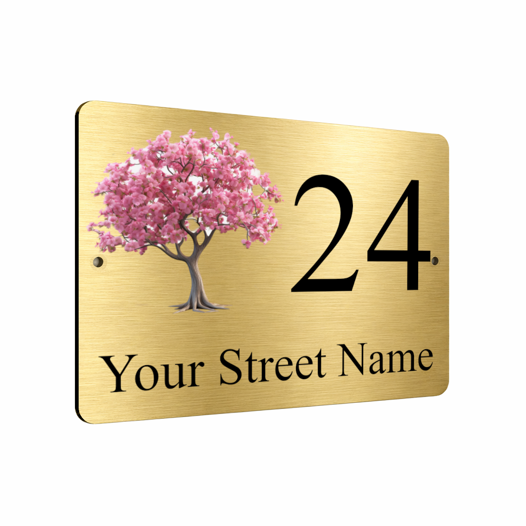 B077 Custom Personalised Address Aluminium Composite Plaque Sign Door Gate House