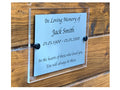 M020 Custom Personalised Memorial Funeral Grave Acrylic Aluminium Sign Plaque