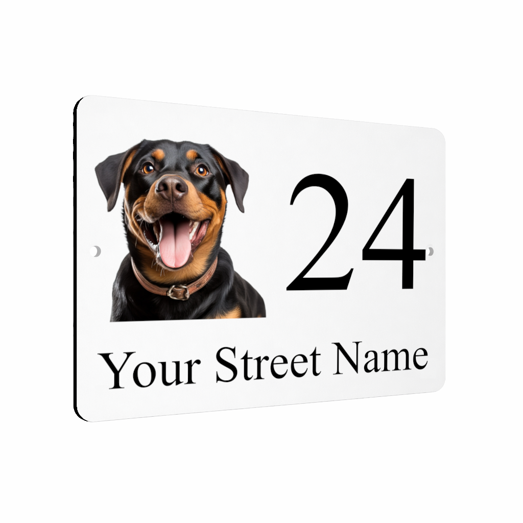 B069 Custom Personalised Address Printed Aluminium Metal Plaque Sign Door House