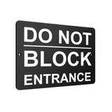 B046 DO NOT BLOCK ENTRANCE Aluminium Composite Plaque Sign Door Gate House