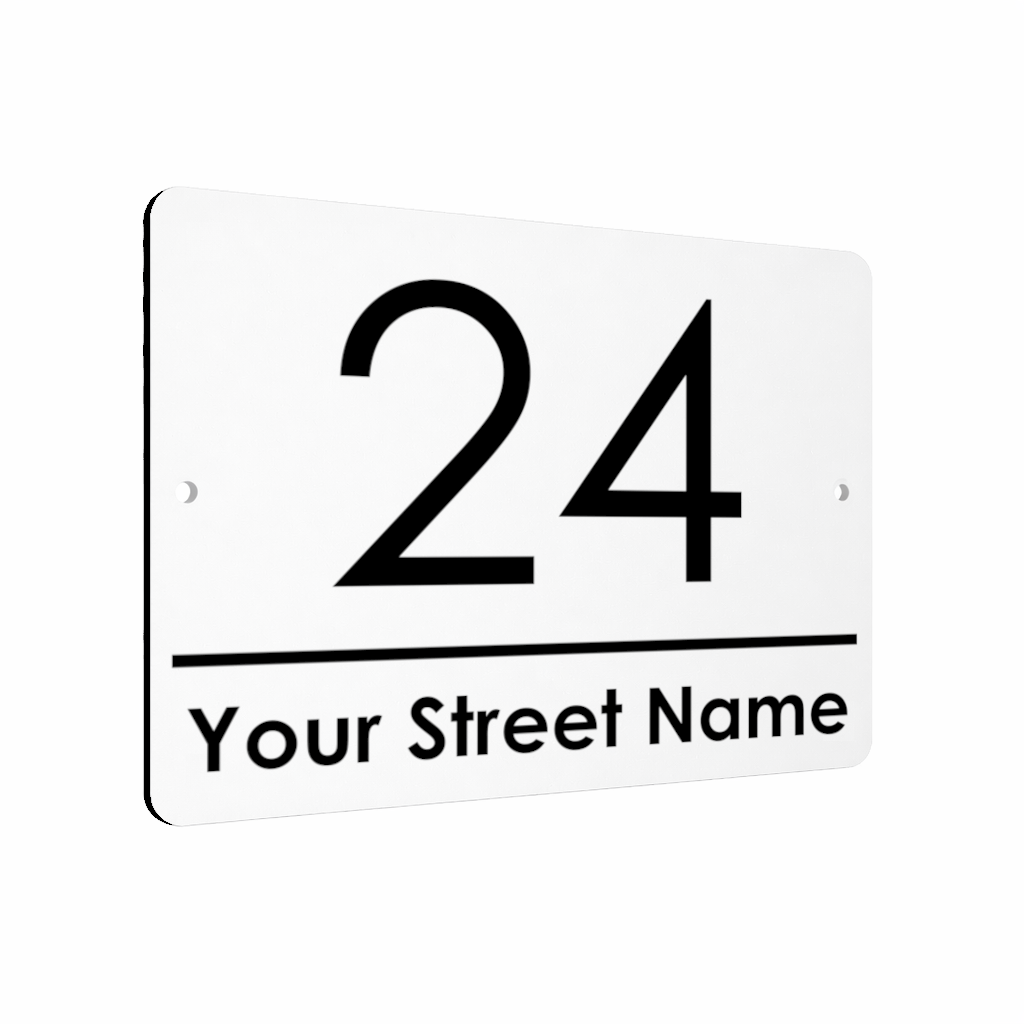 B112 Custom Personalised Address Metal Aluminium Plaque Sign Door House Gate