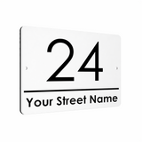 B112 Custom Personalised Address Metal Aluminium Plaque Sign Door House Gate