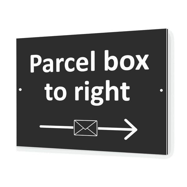 B009 Parcel box to right Door Gate House Letters Aluminium Composite Sign Plaque