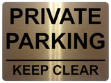 UV187 PRIVATE PARKING KEEP CLEAR Metal Aluminium Plaque Sign Door Gate A4 Size