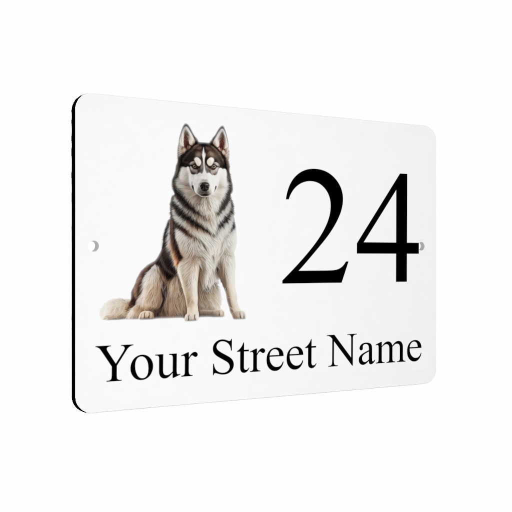 B071 Custom Personalised Address Printed Aluminium Metal Plaque Sign Door House