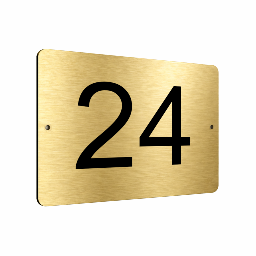 B066 Custom Personalised Number Metal Aluminium Plaque Sign Door House Office