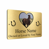 B129 Custom Personalised Horse Pony Stable Door Metal Aluminium Plaque Sign