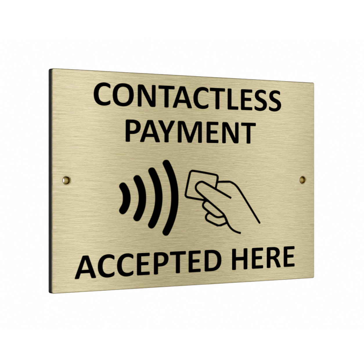 B230 CONTACTLESS PAYMENT ACCEPTED HERE Metal Aluminium Composite Plaque Sign