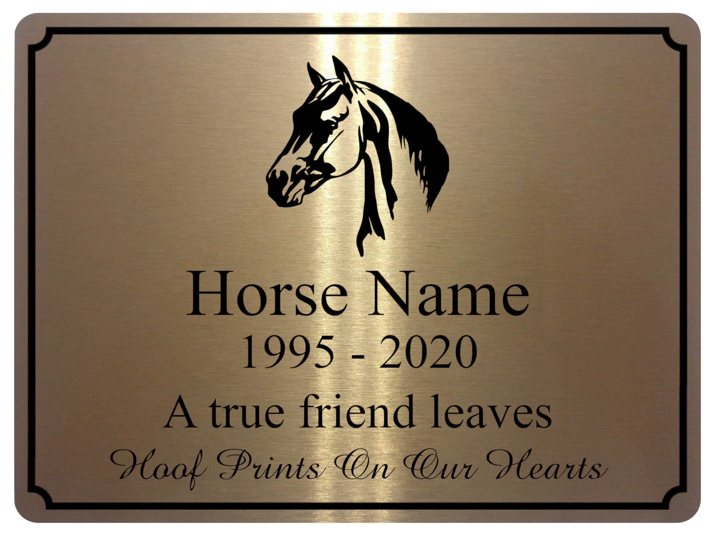 2290 Custom Personalised Memorial Horse Pony Metal Aluminium Sign Plaque