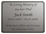 2294 Custom Personalised Memorial Funeral Grave Metal Aluminium Sign Plaque