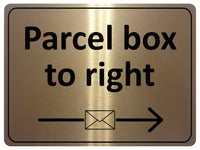 2202 Parcel box to right Door Gate House Letters Metal Aluminium Plaque Sign