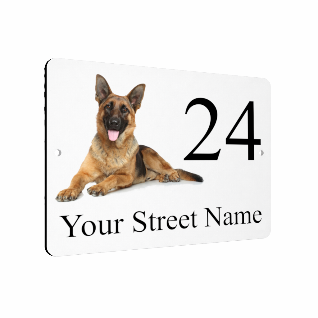 B067 Custom Personalised Address Printed Aluminium Metal Plaque Sign Door House