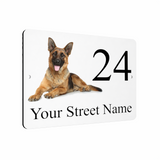 B067 Custom Personalised Address Printed Aluminium Metal Plaque Sign Door House