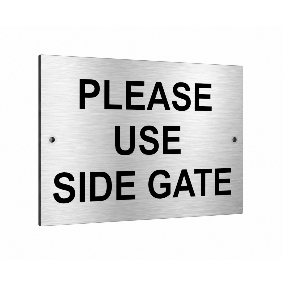 B262 PLEASE USE SIDE GATE Aluminium Metal Plaque Sign House Garden Door