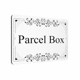 B141 Parcel Box Ornament Metal Aluminium Plaque Sign Door Letters House Office