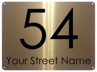 UV132 Custom Personalised Address Metal Aluminium Plaque Sign Door House A4 Size