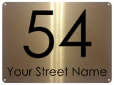 UV132 Custom Personalised Address Metal Aluminium Plaque Sign Door House A4 Size