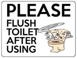 2428 Please Flush Toilet After Using Fanny Door Metal Aluminium Plaque Sign