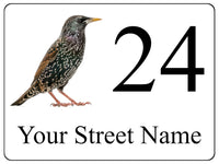 2407 Custom Personalised Bird Address Door Gate Metal Aluminium Sign Plaque