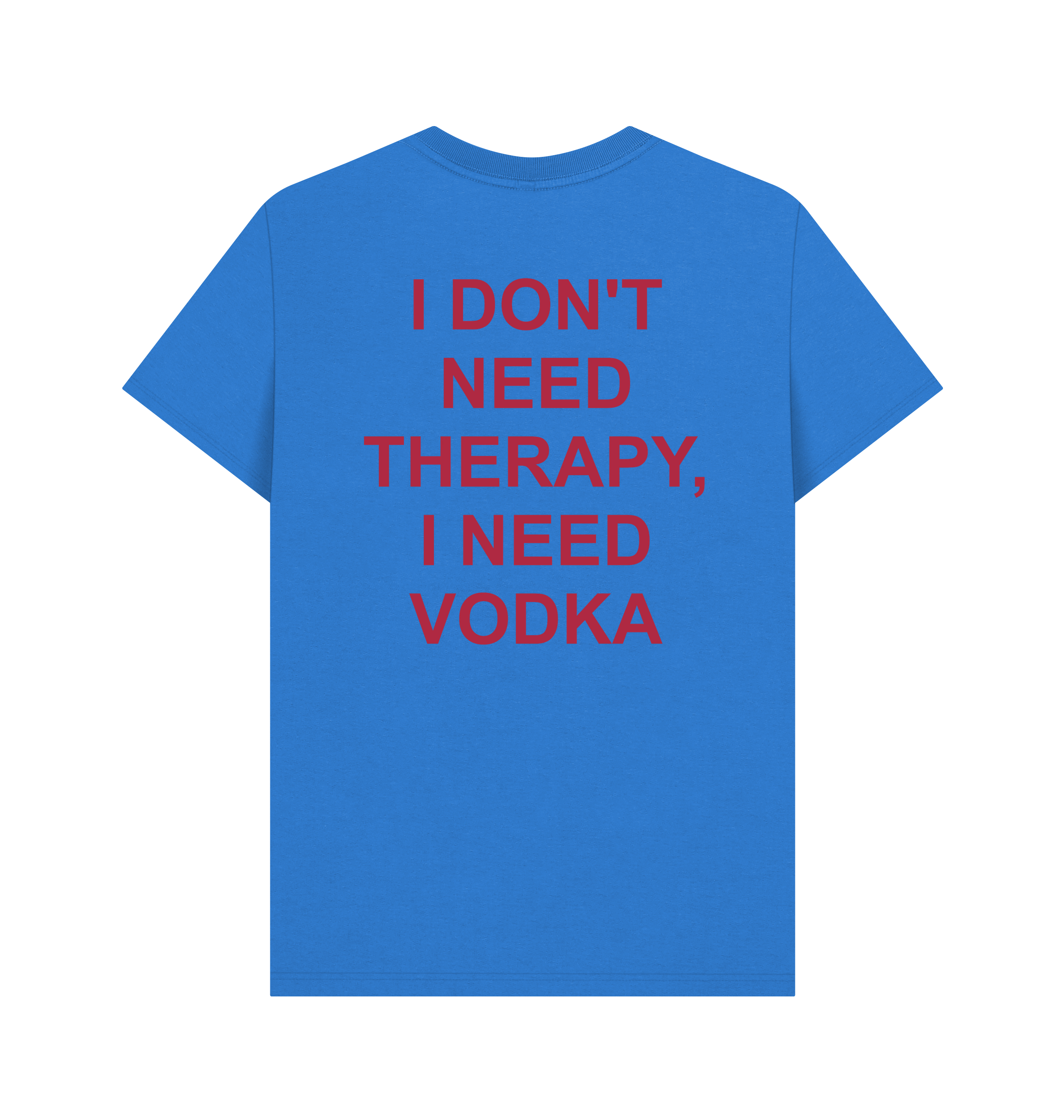 Bright Blue Printed T-shirt Back