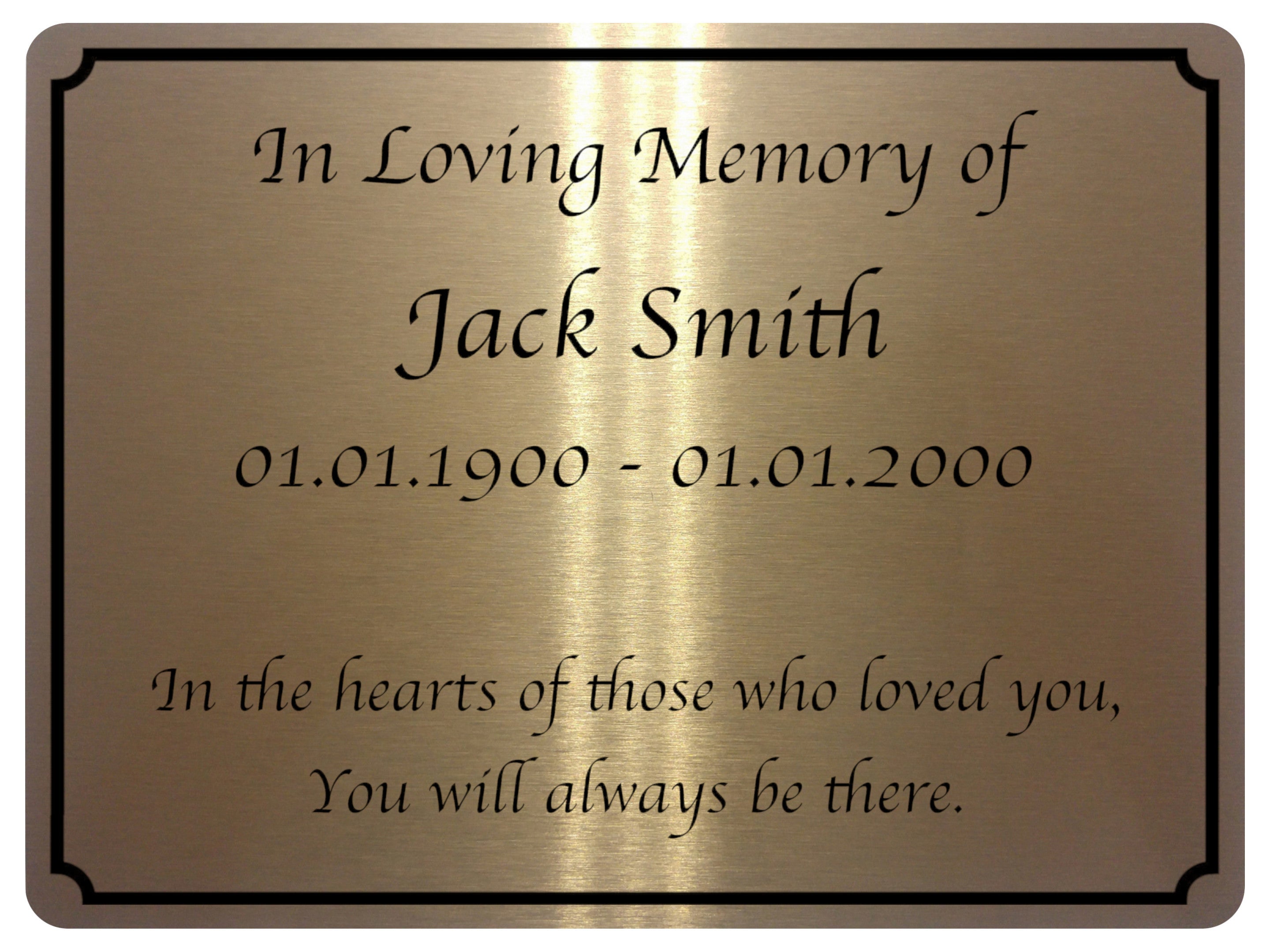 2292 Custom Personalised Memorial Funeral Grave Metal Aluminium Sign Plaque