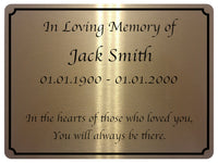 2292 Custom Personalised Memorial Funeral Grave Metal Aluminium Sign Plaque