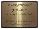 2292 Custom Personalised Memorial Funeral Grave Metal Aluminium Sign Plaque