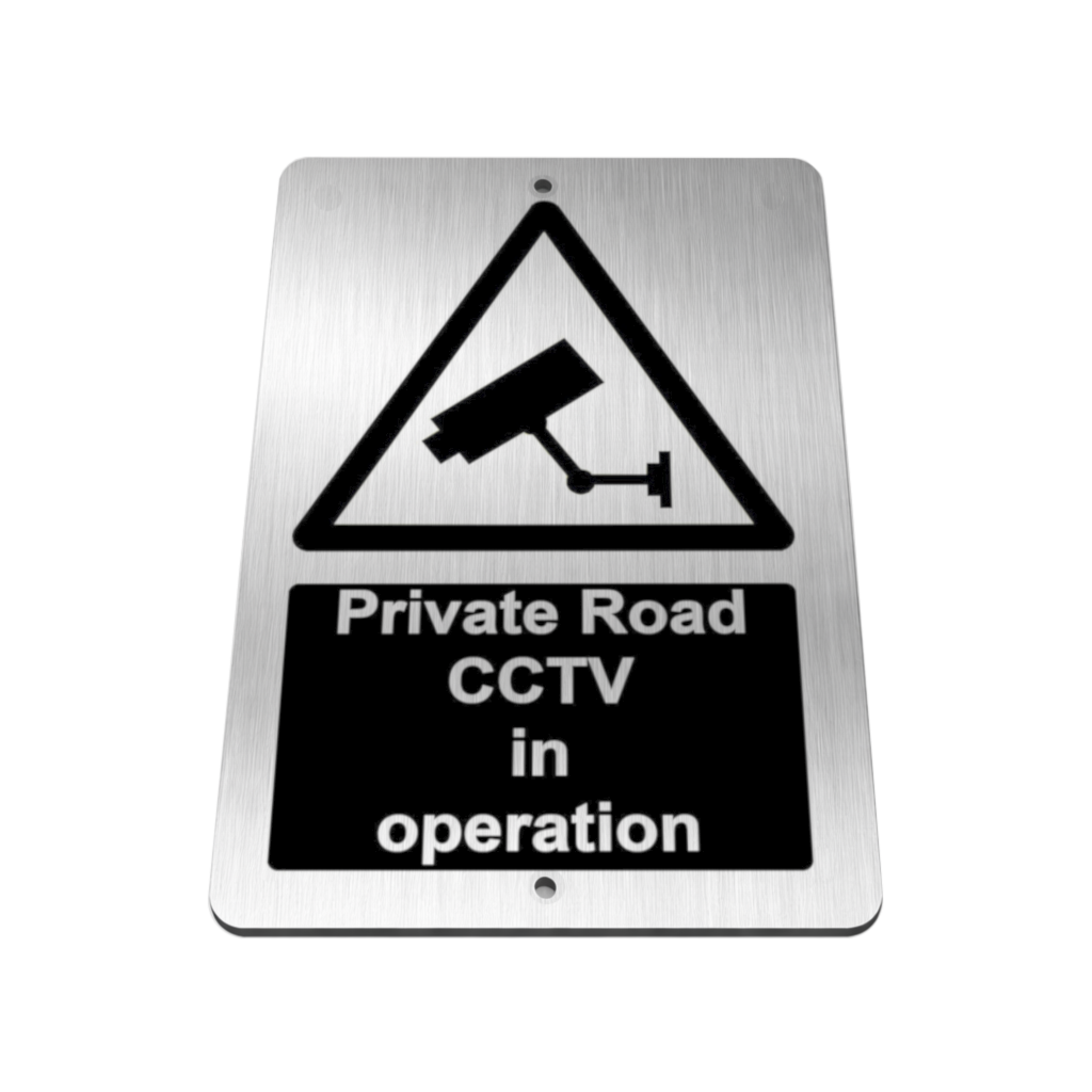 B169 Private Road CCTV in operation Printed Aluminium Metal Plaque Sign