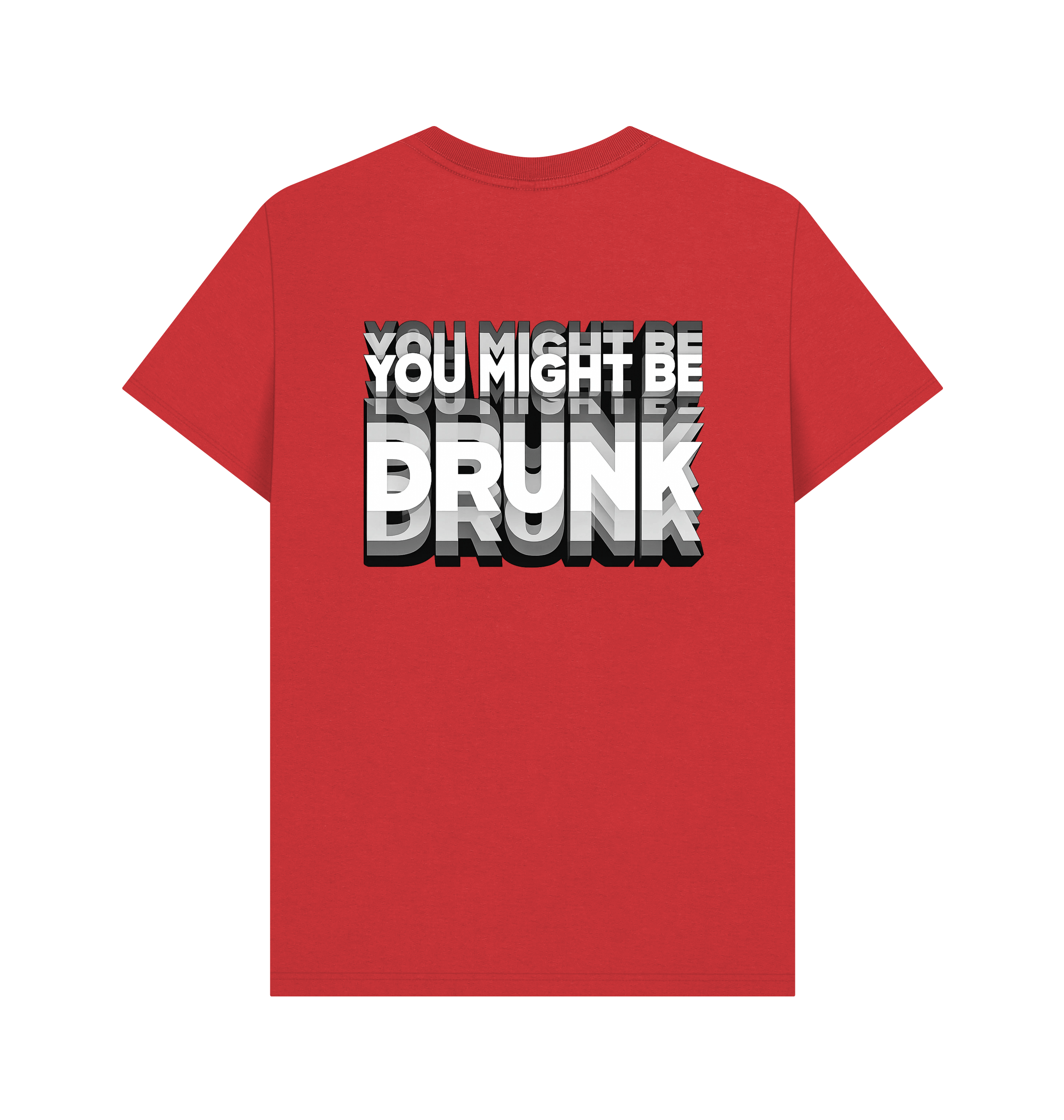 Red Printed T-shirt Back