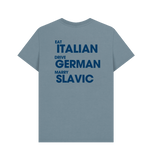 Stone Blue Printed T-shirt Back