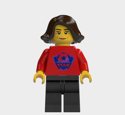 L003 Custom Personalised Lego Minifigures Any Football Team Badge