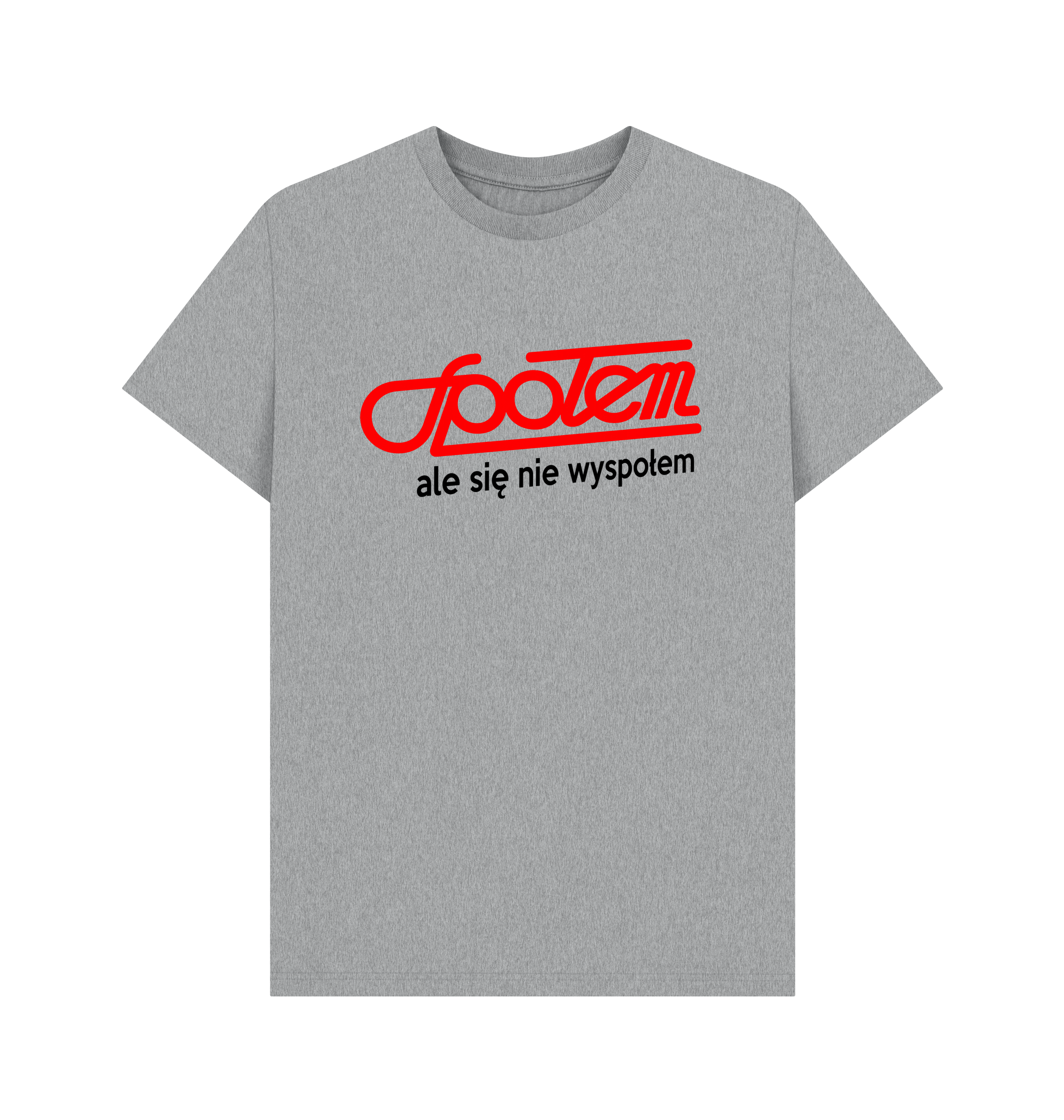 Athletic Grey Printed T-shirt Front