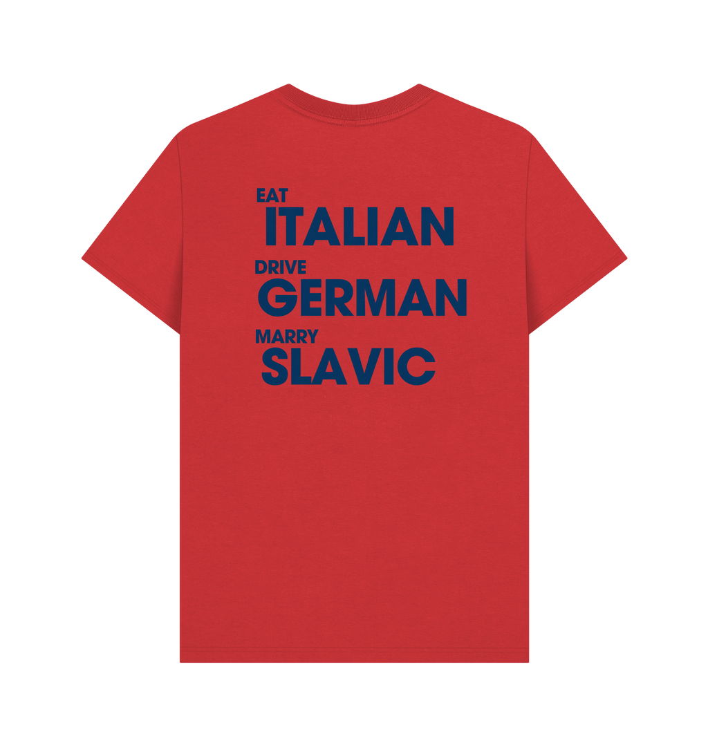 Red Printed T-shirt Back