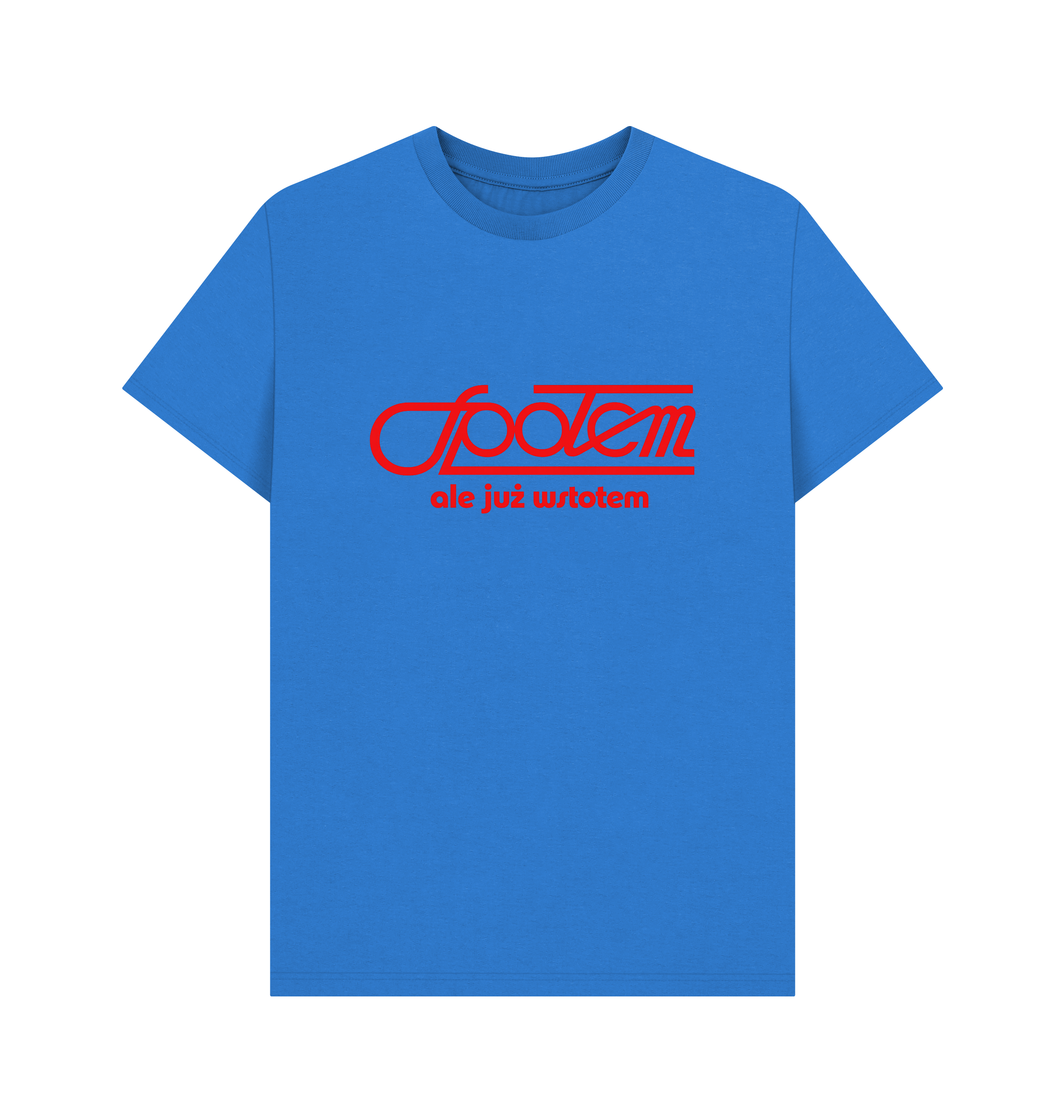 Bright Blue Printed T-shirt Front