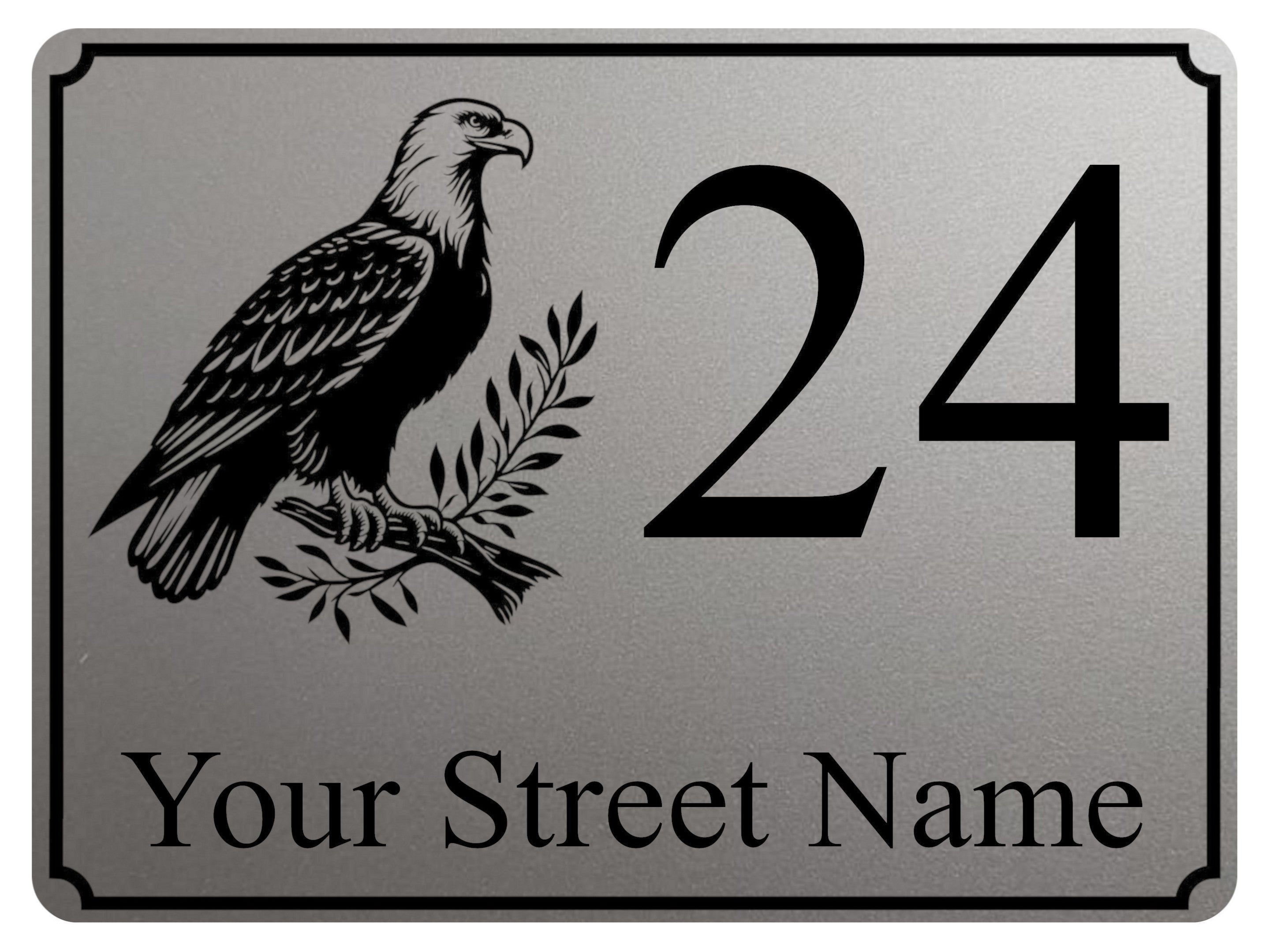 2277 Custom Personalised Address Eagle Door Gate Metal Aluminium Sign Plaque