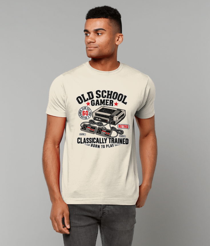 279 Old School Gamer Retro T-Shirt Funny Tee