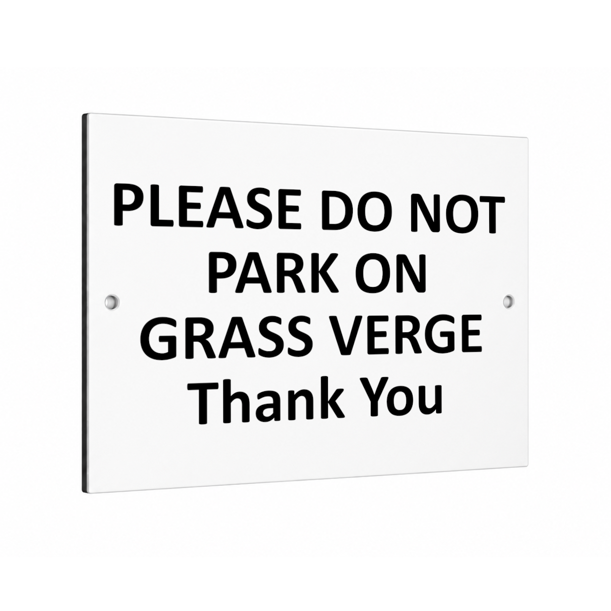 B232 PLEASE DO NOT PARK ON GRASS VERGE Thank You Metal Aluminium Plaque Sign