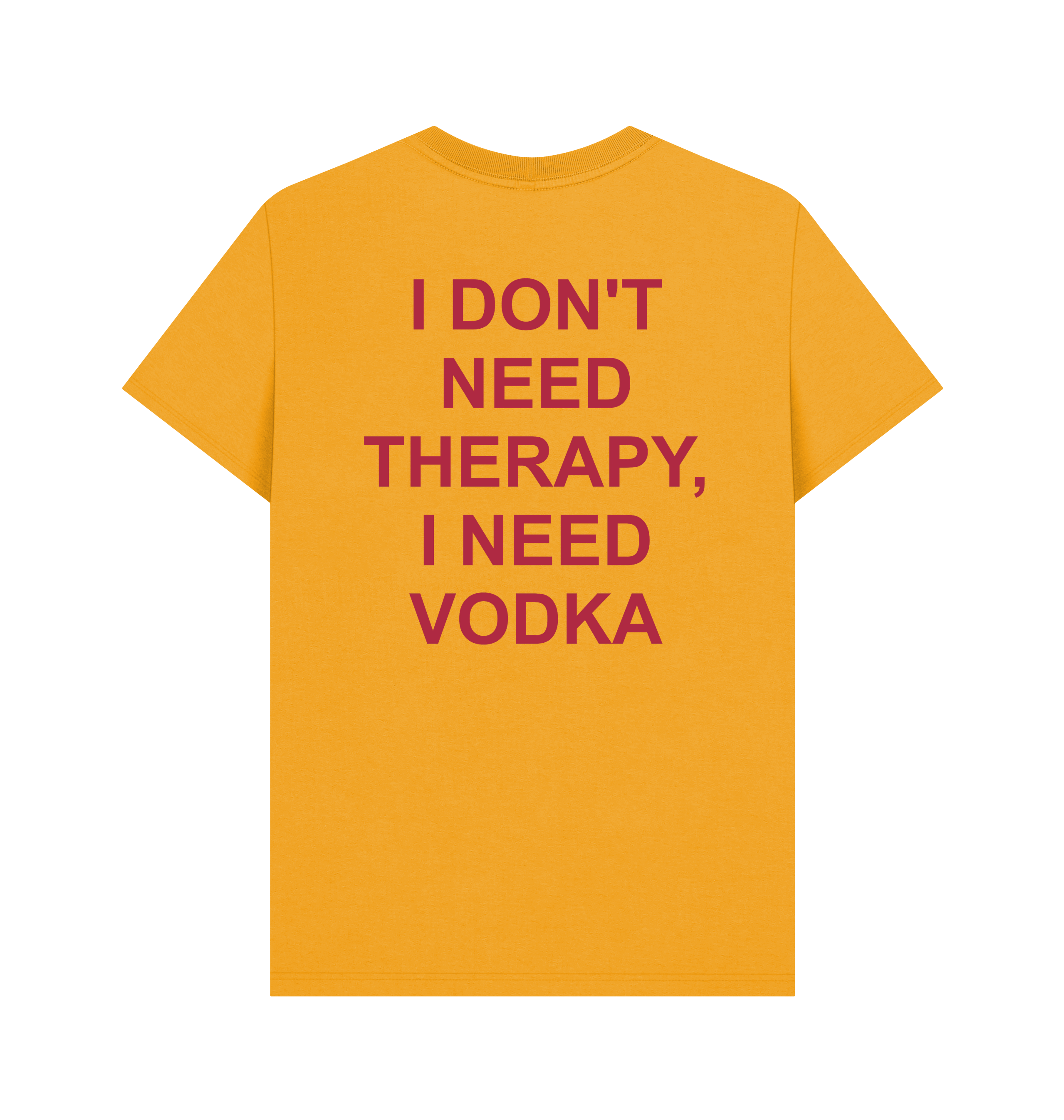 Mustard Printed T-shirt Back