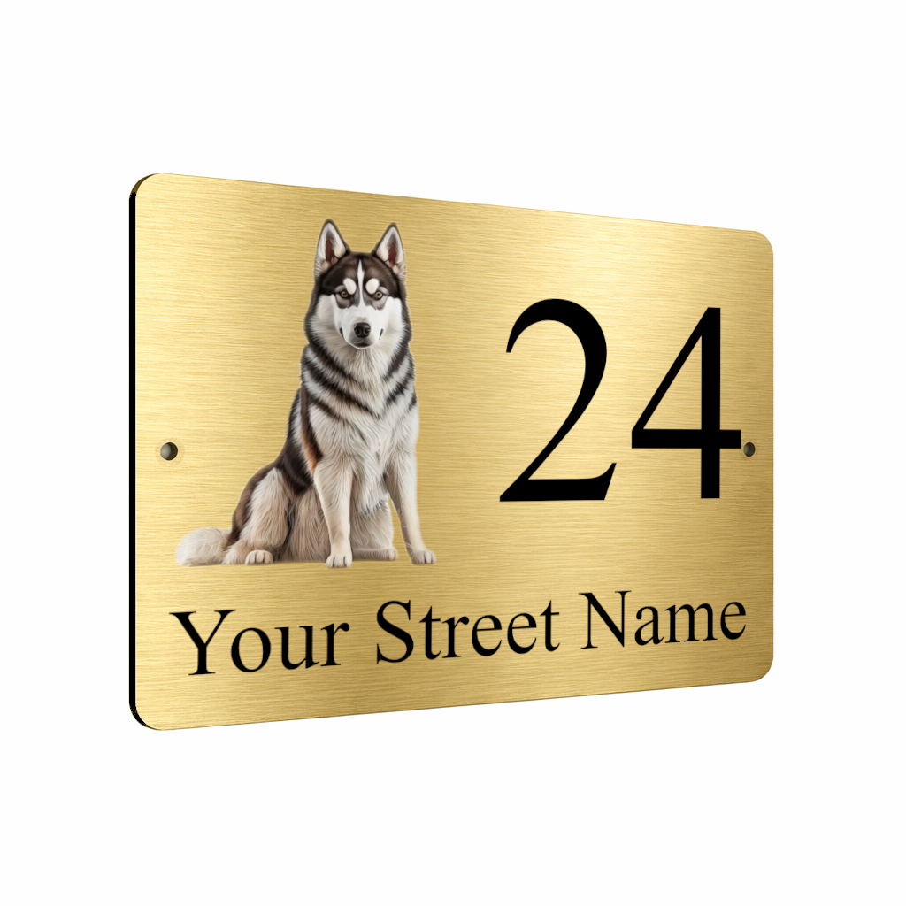 B071 Custom Personalised Address Printed Aluminium Metal Plaque Sign Door House