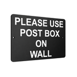 B004 Please Use Post Box On Wall Door Gate House Office Aluminium Composite Sign Plaque