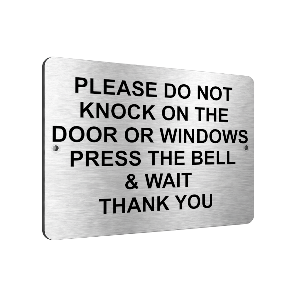 B171 DO NOT KNOCK DOOR WINDOWS Printed Aluminium Metal Plaque Sign House