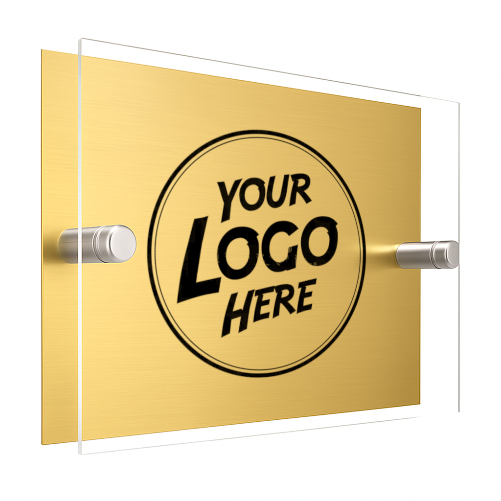 M101 Custom Personalised Modern Logo Design Door Acrylic Aluminium Sign Plaque