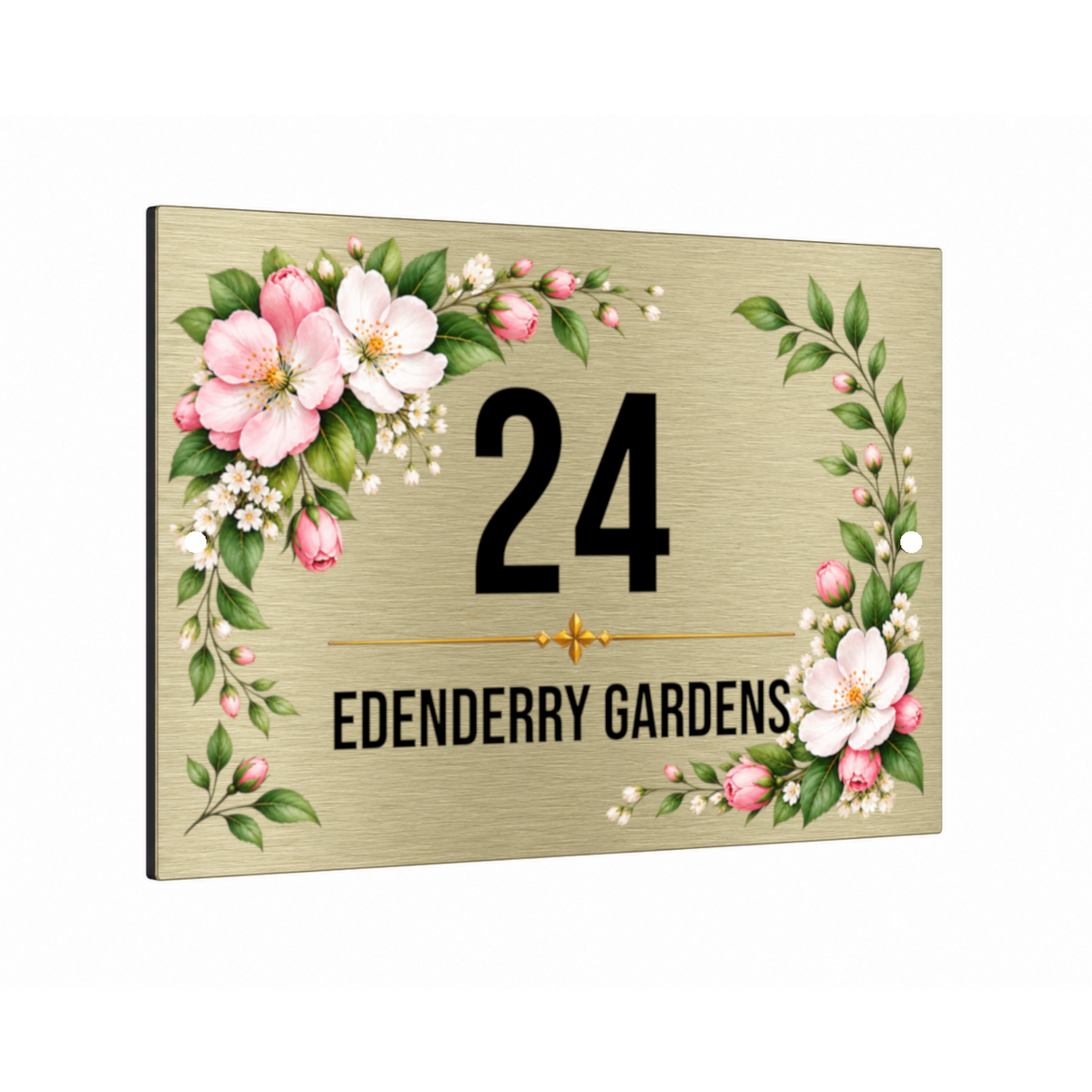 B257 Custom Personalised Address Metal Aluminium Plaque Sign Door House Gate