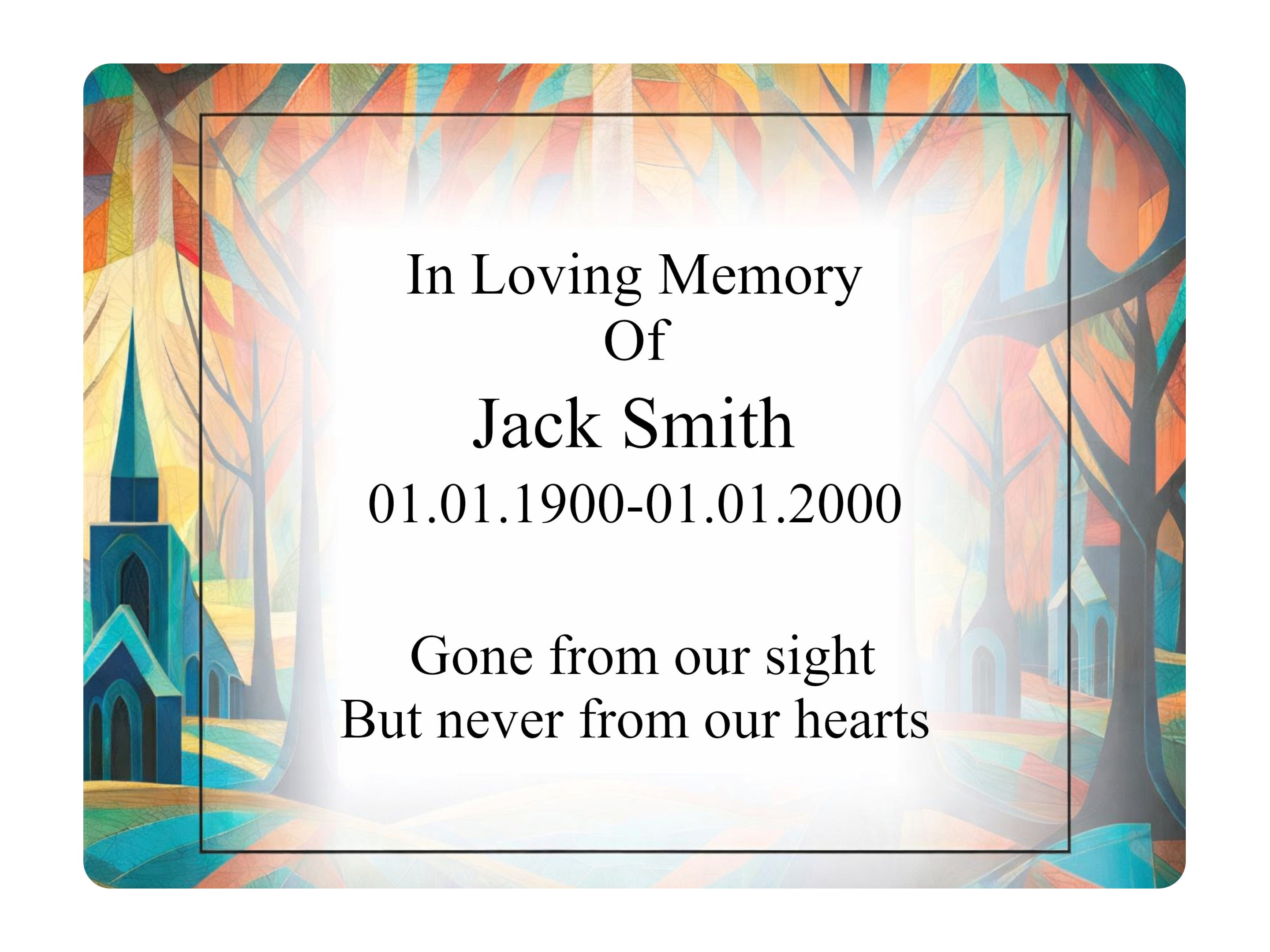2439 Custom Personalised Memorial Remembering Metal Aluminium Sign Plaque